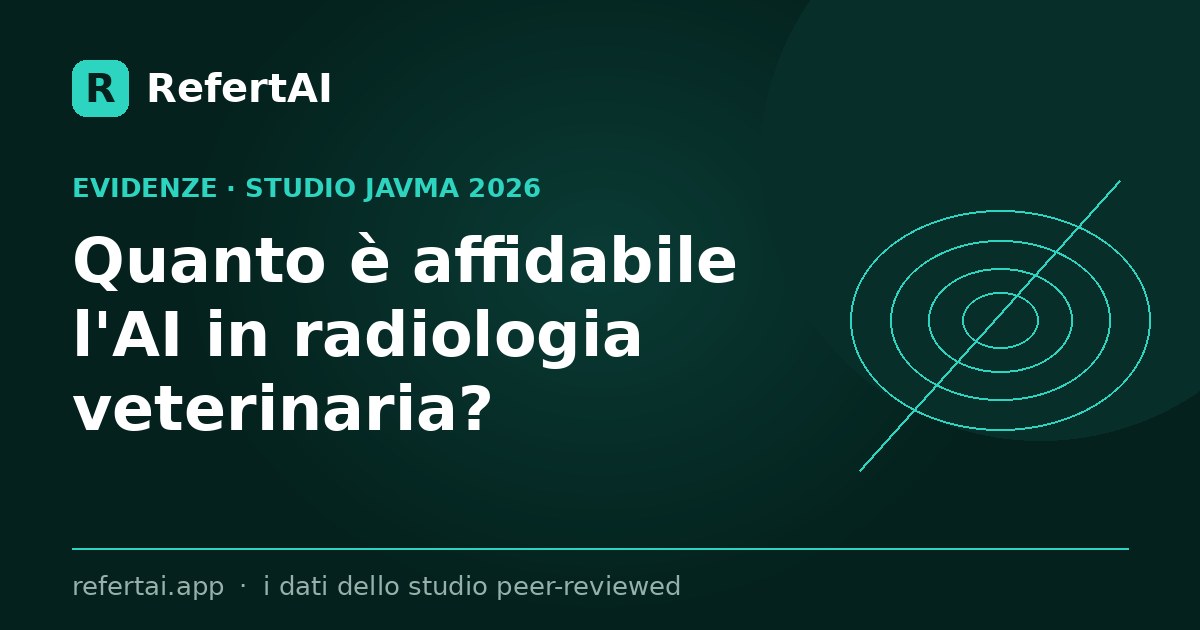 Quanto è affidabile l'AI in radiologia veterinaria? Cosa dice lo studio JAVMA 2026